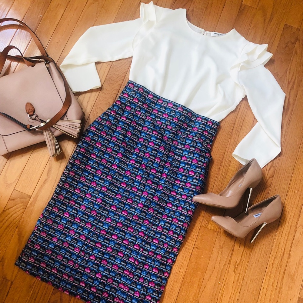 Exotic African  print high waist pencil skirt